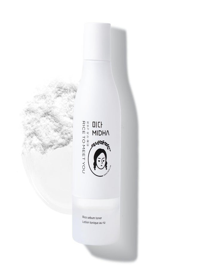 MIDHA Rice SEBUM Toner, 6.76fl.oz/200ml,Hydrating, Pore Refining, Sebum Control – Lightweight Daily Toner for Oily & Sensitive Skin – Vegan, Alcohol-Free, Non-Comedogenic, Double-Layer Formula